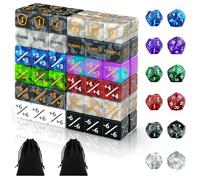 84-Piece MTG Dice Set with Life Counters, Keyword Ability Tokens, Shield & Spindown - 12 Colors for Magic: The Gathering, TCG, Card Game Accessories