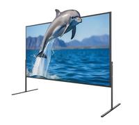 84" Portable Outdoor Projector Screen 4K HD with Stand - 16:9 Aspect Ratio for Home Theater Garden Parties & Movie Nights - 72"/100" Size Options Available