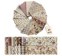 84 Strip Jelly Roll Fabric, 2 Rolls Cotton Quilting Fabric, 2.56 x 20 Inch Precut Strips, Floral Prints Patchwork Material, Multipurpose Quilting Supplies for Sewing, Blanket, DIY Crafts(Style 4)