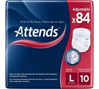 84 x Attends Adjustable 10 | Large | Incontinence Pants | 4 Packs of 21