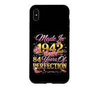 84 Year Old Made in 1942 Retro Floral 84th Birthday Women Case for iPhone XS Max