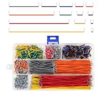 840 Pcs Breadboard Jumper Wires Cable Kit, Jumper Cables, U-shape Assorted Bread Board Electronic Solderless Male to Male Wires for Prototyping Protoboard Breadboard(14 Lengths)