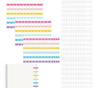 840 Pieces 3 Sizes Coloured Post Its, Rectangular Adhesive Strips 2.8 cm Wide, Adhesive Notes Adhesive Markings, Grip Index for Office, Documents, Books, Diary, Folder (Multicoloured 1)