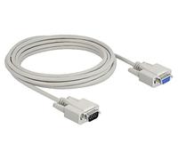 84016 cable D-sub 9pin female, D-sub 9pin male 5m beige DELOCK