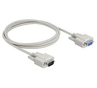 84064 Cable D-Sub 9-pin female, D-Sub 9-pin male 2m beige DELOCK