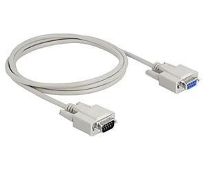 84064 cable D-sub 9pin female, D-sub 9pin male 2m beige DELOCK