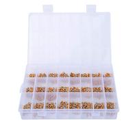 840PCS 24 Values Monolithic Multilayer Ceramic Capacitor Assortment Kit, 0.1uF to 47nF MLCC Set with Transparent Storage Box for Electronics Repair and DIY Projects