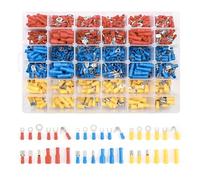 840PCS Insulated Wire Connectors 36 Types Crimp Terminals Connectors Butt Ring Fork Spade Bullet Quick Disconnect Assortment