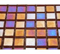 841 Full Sheet 10mm Iridescent Micro Tile, Orange