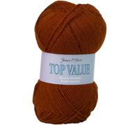 (8410 (Rusty Brown)) James Brett Top Value DK Acrylic Knitting Yarn 100g