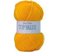(8411 (Golden Yellow)) James Brett Top Value DK Acrylic Knitting Yarn 100g