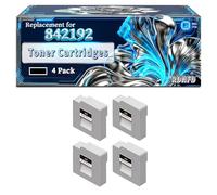 842192 842195 842194 842193 Toner Cartridges Compatible for Ricoh MP C6500 C6503 C6503SP C6503SPf C8003 C8003SP Printers, With Chip Large Capacity 47000 Pages (4 Pack Black)