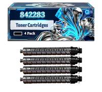 842283 842284 842285 842286 Toner Cartridges Compatible for Ricoh IM C4500 IM C5500 IM C6000 Printers, With Chip Large Capacity 43000 Pages (4 Pack Black)