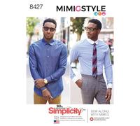 8427Pattern 8427 Men's Fitted Shirt with Collar & Cuff Variations by Mimi G