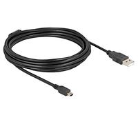 84916 USB 2.0 cable, USB A plug, Mini-USB-B plug, 5m, black, DELOCK