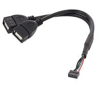 84933 cable USB 2.0 gold-plated 0.15 m black 28 AWG Ø conductivity: 4.7 mm DE...