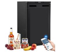 84L Campervan Fridge, Camping Refrigerator with APP Control, 12V/24V Compressor Fridge Freezer, -20℃ to 8℃ Dual Zone Built-in Cooler, 48.5x45.3x79cm Low Noise Fridge for Motorhome Caravan Camping