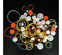 84PCS Belt Pulley Set 2MM Hole Plastic Belt Pulley with Rubber Band for DIY Model Toy RC Car Robot Airplane Accessories