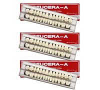 84Pcs Fake Teeth Resin Denture False Tooth Dental Acrylic, 3 Sets Yellow