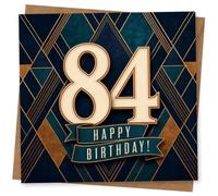 84th Birthday Card for Her, Art Deco 84, Happy Birthday