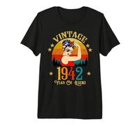 84th Birthday Gift 84 Years Old for Women Retro Vintage 1942 Premium T-Shirt