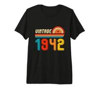 84th Birthday Gift 84 Years Old Men Women Retro Vintage 1942 Premium T-Shirt