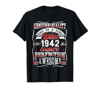 84th Birthday Gift Crafted Perfection 1942 84 Years Old T-Shirt