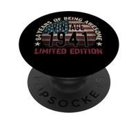 84th Birthday Gift men Vintage born 1941 turning 84 Year Old PopSockets Adhesive PopGrip