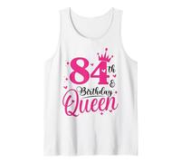 84th Birthday Queen, 84 Birthday Women 84 Years Old Bday Tank Top
