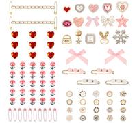 85/87 Pack Shoe Charms Set Decorative Sneaker Charms with Pins Brooches Bows Chains DIY Accessories for Women Sneaker Clothes(87pcs)