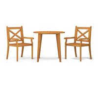 (Ø 85 cm table/3) vidaXL Solid Wood Acacia Garden Dining Set Furniture Multi Sizes 3/5/7/9 Piece