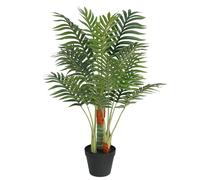 (85 cm) vidaXL Artificial Palm Tree with 3 Trunks Fake Tree Artificial Plant Green PP