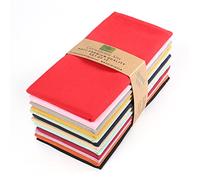 85% Cotton 15% Linen Dinner Cloth Set of 12 Napkins for Everyday Use Over Sized Easter Special Mitered Corners Napkins, Pre Shrunk Good Absorbency Ultra Soft Quality 18x18 in(Multi Color)