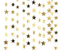 85 Feet Reflective Star Paper Garland, Glitter Star Garland Streamer Kit Sparkling Star Bunting Banner Hanging Decoration Twinkle Little Star Party Garlands Bonfire Night Bunting Bright Twinkle