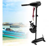 85 LBS Electric Outboard Trolling Motor Fishing Boat Engine Brush Short Shaft Marine for kayaks plastic boats and other ships Aluminum Alloy Black 5 Gears Forward 3 Gears Reverse 1.6HP 24V