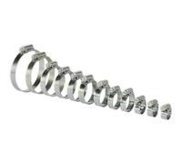 85 Pc Zinc Plated Hose Clip Assortment - 8 to 57mm - External Pressed Threads