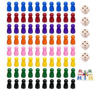 85 Pcs Ludo Game Set, Wooden Board Game Pieces with 5 Dice | Wooden Board Game Pawns, Ludo Game Board Accessories, Family Game Nights, Educational Activities, DIY Craft Projects