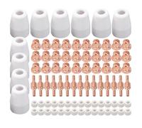 85 Pcs Pt-31 Plasma Cutter Tips and Nozzles Set for Cutting Torch | Copper, Heat Resistant White Consumables, Fits Cut-4 Cut-40d Ct312 Ct416 Ct518d Super160