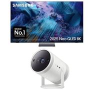 85" Samsung QN990F Neo QLED 8K Mini LED Vision AI Smart TV 2025 & The Freestyle (2nd Gen) SP-LFF3CLAXXXU Smart Full HD TV Projector Bundle, Black