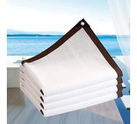 85% Shade Cloth for Plants White Sunblock Shade Netting for Garden Pergola & Greenhouse Breathable Mesh Tarp with Grommets 10x15m Privacy Awning Cover