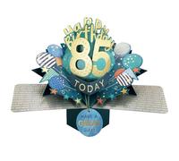 85 Today Happy 85th Birthday Pop-Up Greeting Card Love Kate's Pop Up Cards Him
