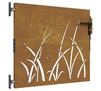 (85 x 100 cm) vidaXL Garden Gate Fence Gate Fence Panel 85x150 cm Corten Steel Grass Design
