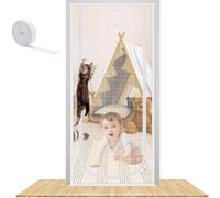 85 X 200 Cm Large Cat Screen Door, Fits Any Door, Easy To Install, Mesh-Reinforced Interior Cat Door(B,80x210cm)