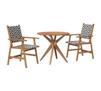 (85 x 75 cm/ 2 piece) vidaXL Garden Dining Set 5 Piece Outdoor Table and Chair Solid Wood Acacia