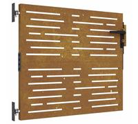 (85 x 75 cm) vidaXL Garden Gate Fence Gate Fence Panel 85x175 cm Corten Steel Square Design