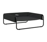 (85 x 85 x 33 cm) vidaXL Elevated Dog Bed Raised Dog Cot Anthracite Oxford Fabric and Steel