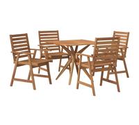 (85 x 85 x 75 cm/ 4 piece) vidaXL Garden Dining Set 5 Piece Outdoor Table and Chair Solid Wood Acacia