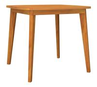 Garden Table 85cm Diameter Round Solid Acacia Wood Natural Oil Finish 75cm High