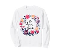 85 Years Loved Floral 85th Birthday Men Women Anniversary Sweatshirt