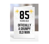 85 Years Old, Officially a Grumpy Old Man Card, Funny, Joke, Gift, 85th Happy Birthday, Presents for, Dad, Daddy, Grandad, Husband, Uncle, Him, Male, A5-164_57